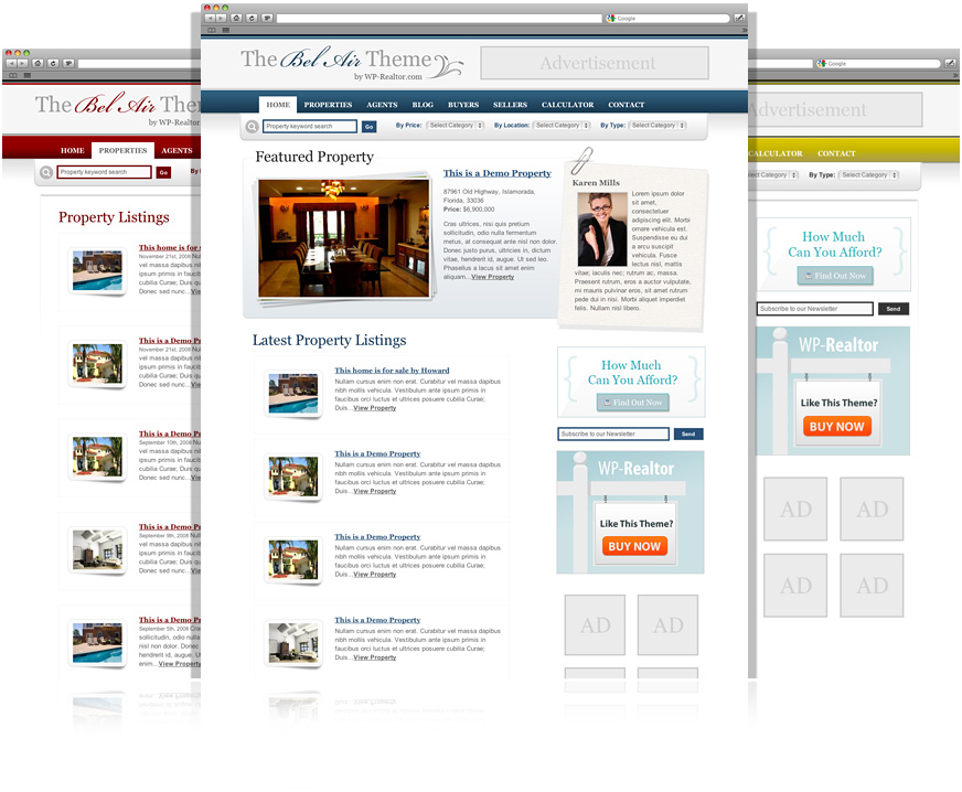 WordPress Real Estate theme - The Bel Air