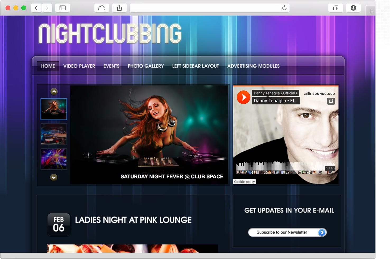 WordPress Nightclub Theme