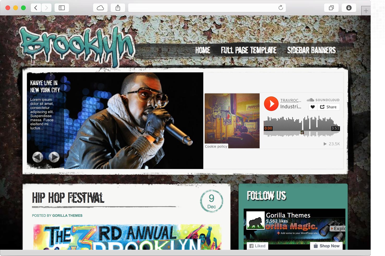 WordPress Brooklyn Music Theme