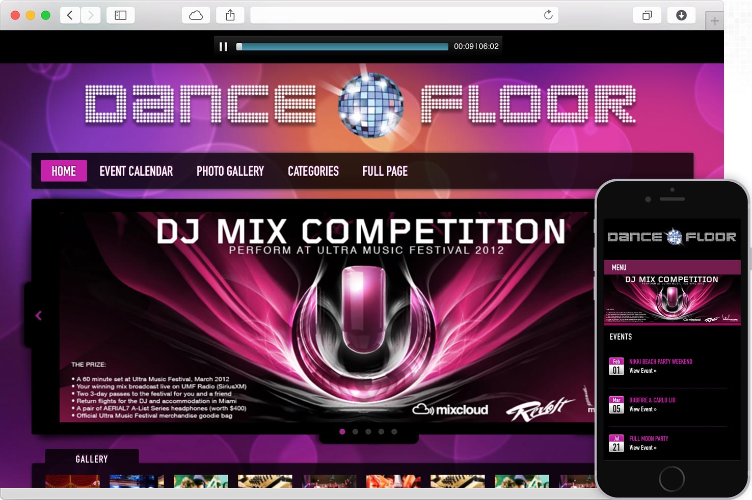 WordPress Disco DJ Theme