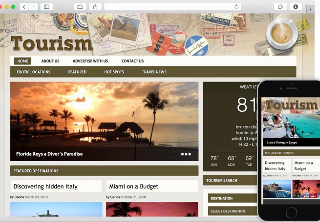 WordPress Tourism Theme
