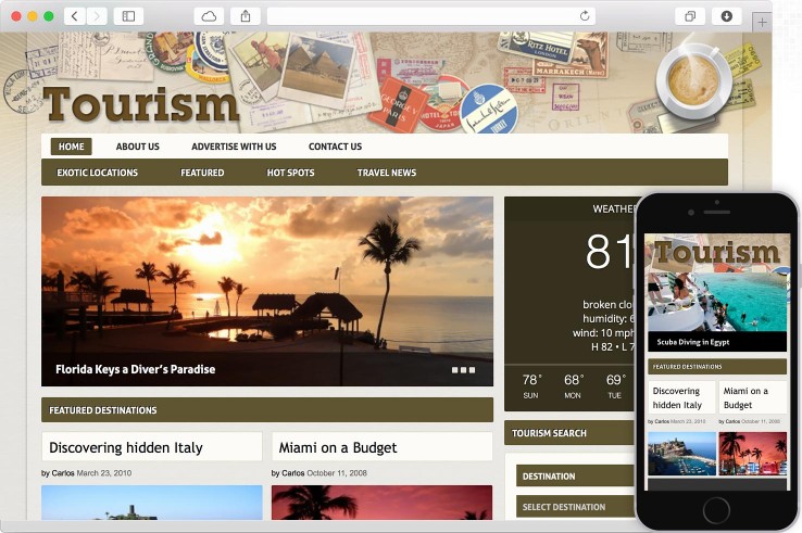WordPress Tourism Theme