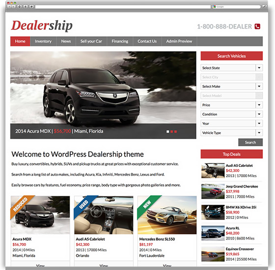 WordPress Car Dealer theme