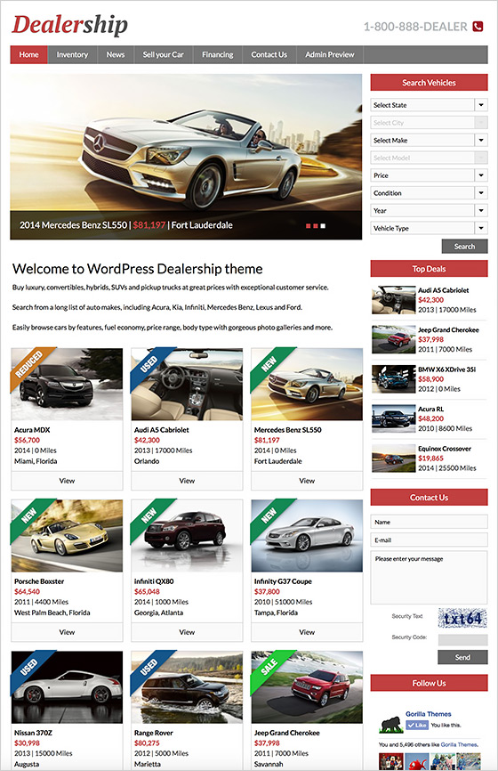 Wordpress Car Dealer Theme Paypal