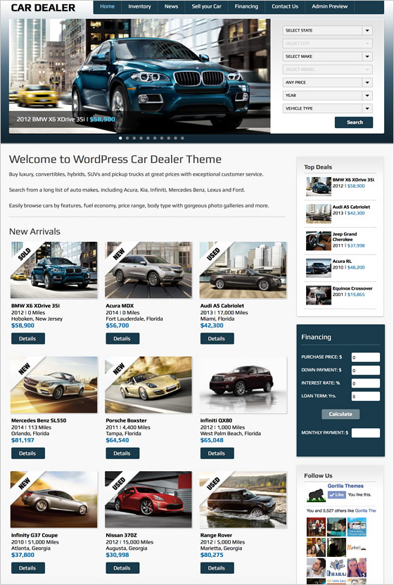 WordPress Car Dealer Theme