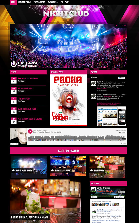 WordPress Nightclub theme