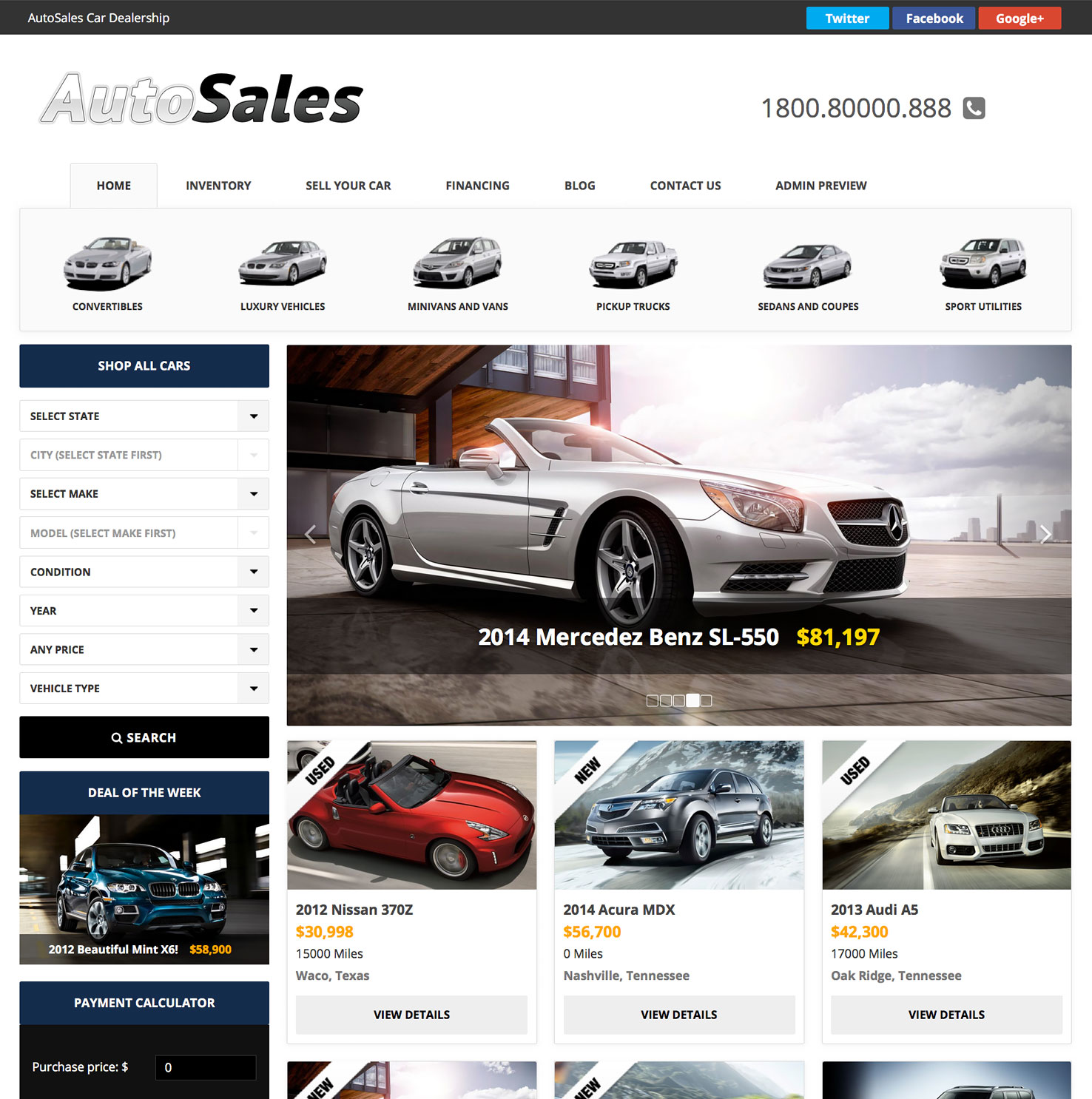 WordPress Auto Sales Theme