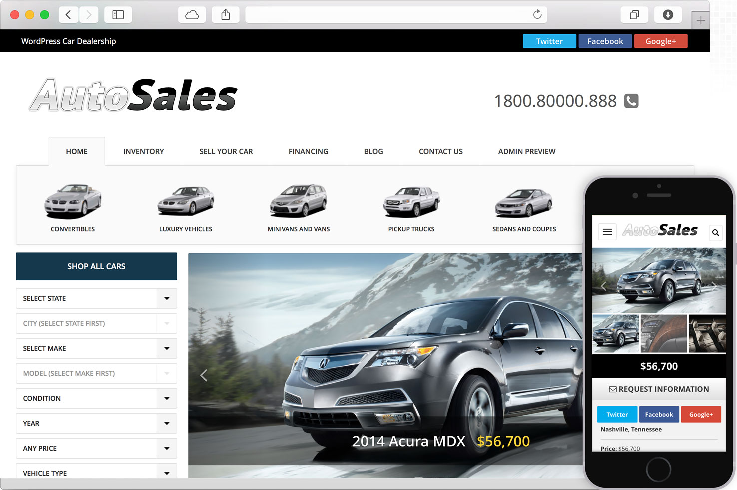 WordPress Auto Sales Theme