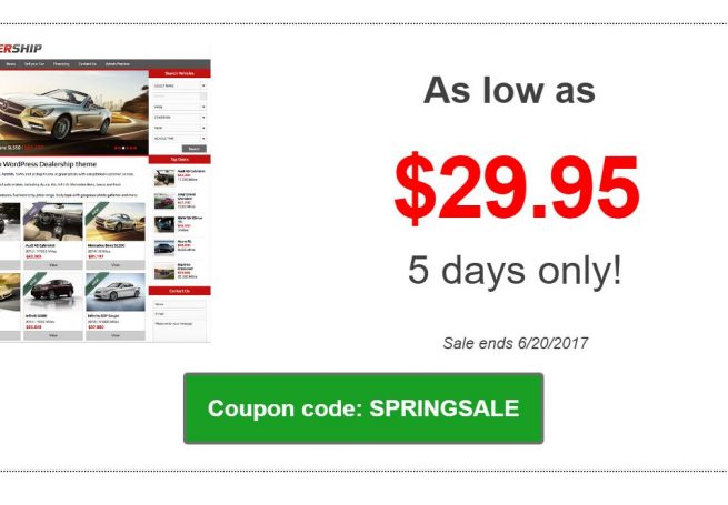 WordPress Theme Sale Spring