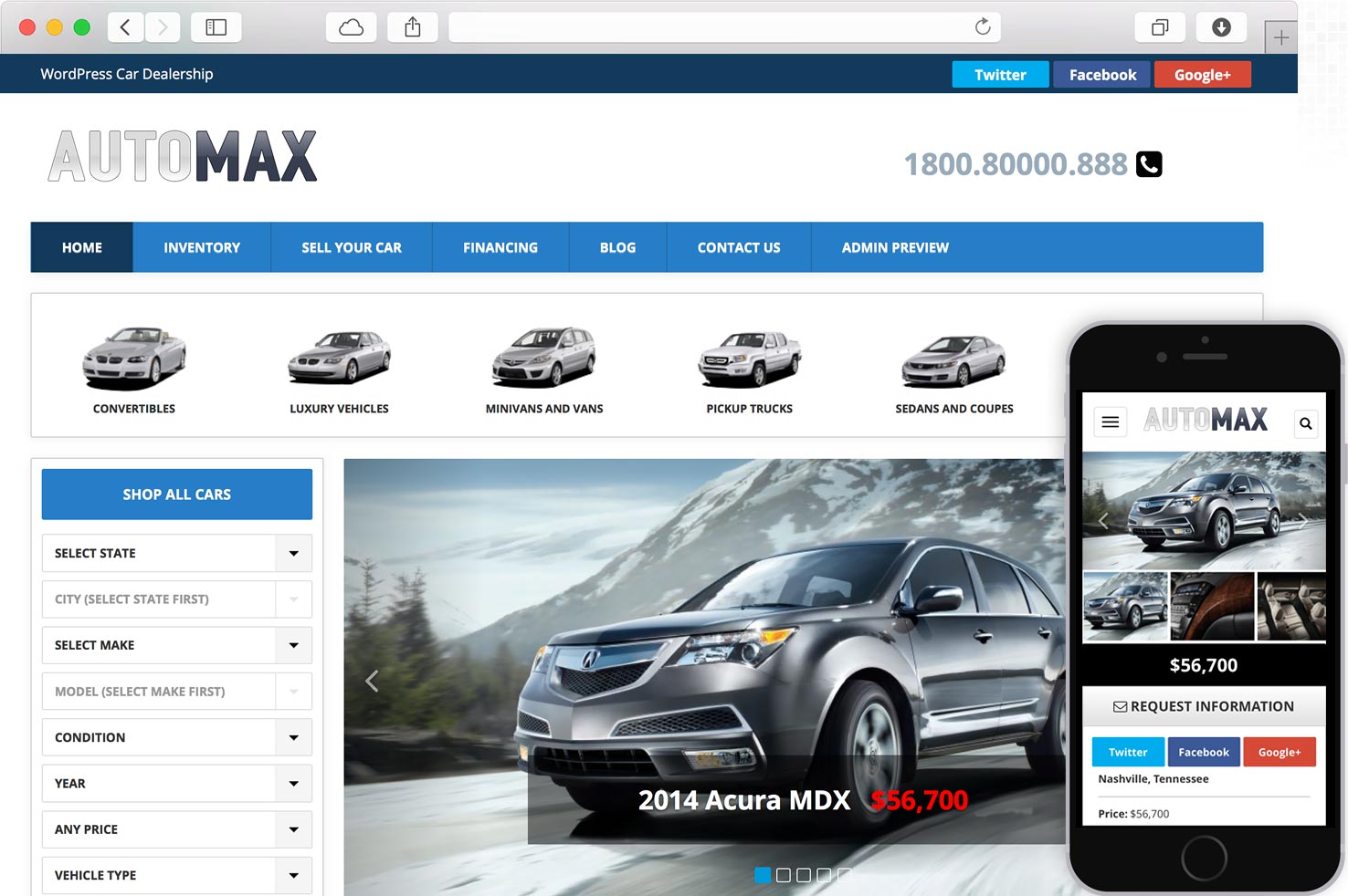 WordPress Automax Car Dealer Theme