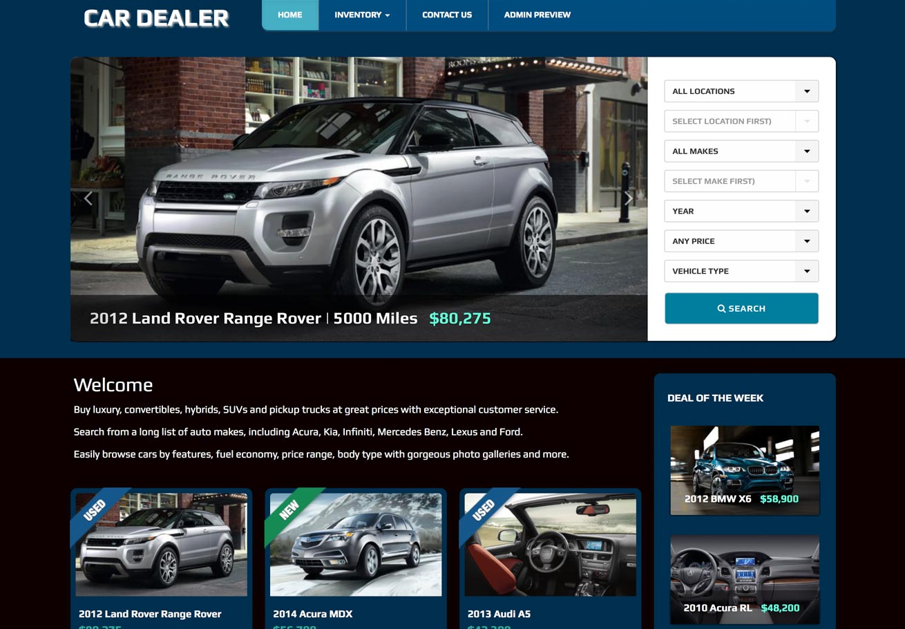 WordPress car dealer customization