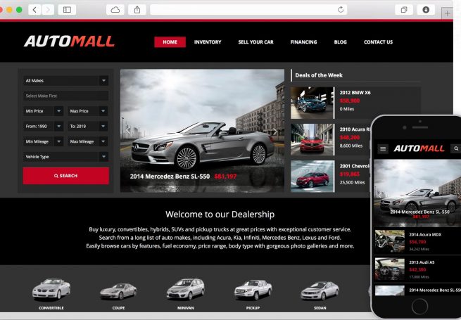 WordPress Car Dealership AutoMall