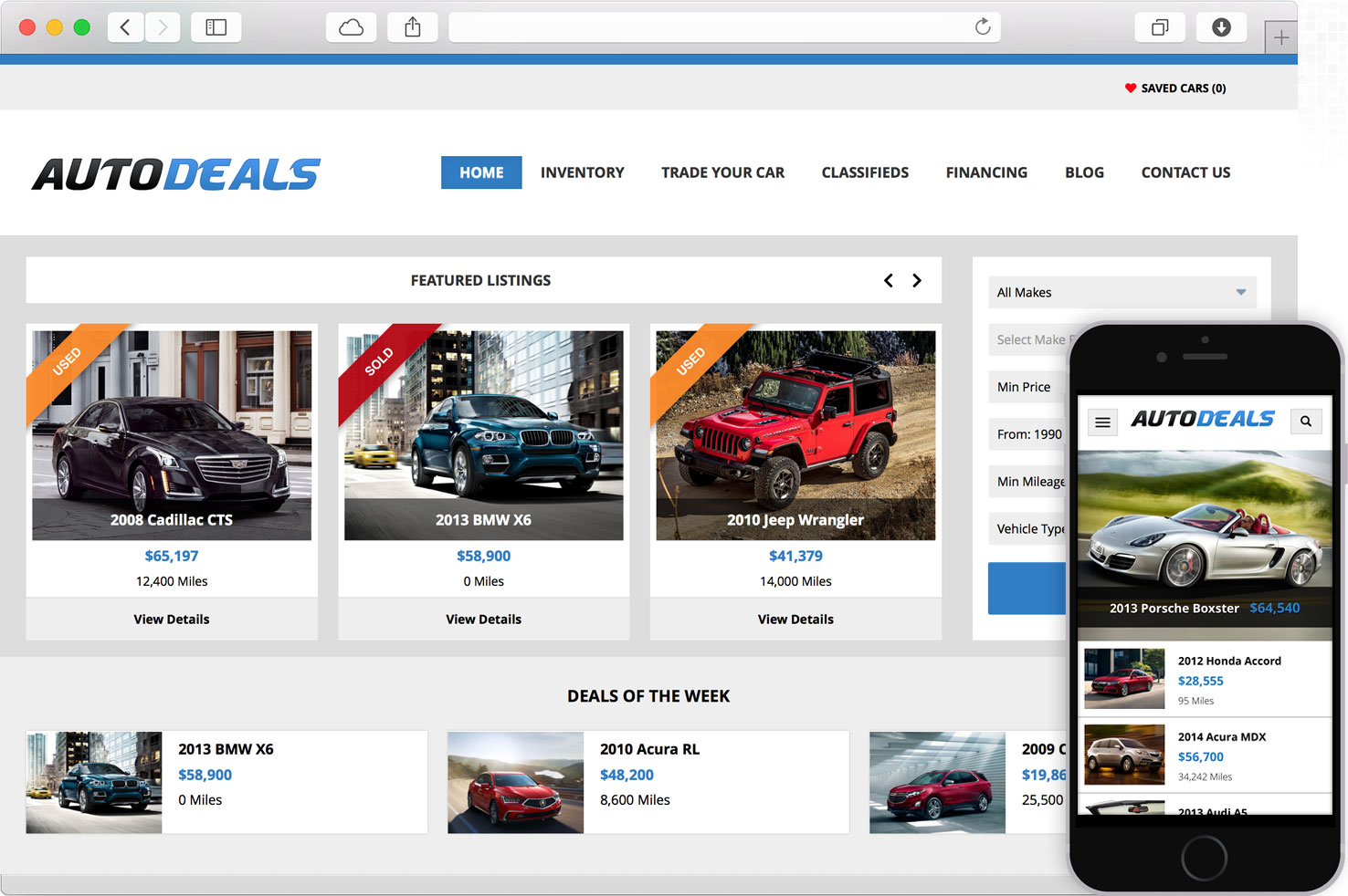 WordPress Car Dealership AutoDeals