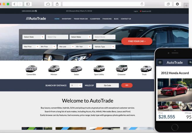 WordPress AutoTrade Car Dealer